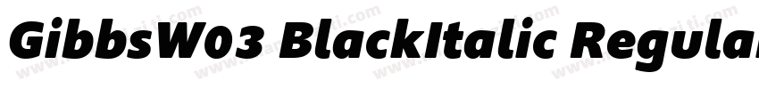 GibbsW03 BlackItalic Regular字体转换